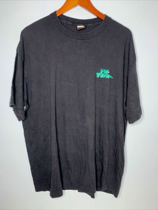 Vintage No Fear Shirt Mens Sz 2xl Black Ss Single Stitch Graphic Tee Usa