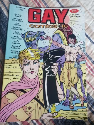 Vintage Gay Comics 16 1992 Lgbt Underground Gay Lesbian Kink Pride Book Cartoon
