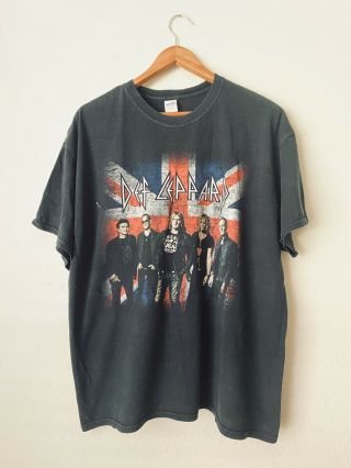 Vintage Def Leppard Concert Tour 2015 T - Shirt Size L Black