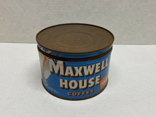 Vintage Maxwell House Drip Grind Coffee Tin Can 1 Lb Rusty