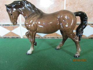 Lovely Vintage Beswick Prancing Brown Horse 6 " Tall A/f
