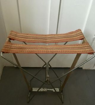 Vintage 1970s Fold Down Camping Fishing Hiking Stool Seat Chair