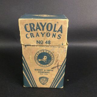 Vintage Crayola Gold Medal Crayons 48 Ct Box Binney & Smith Display Only