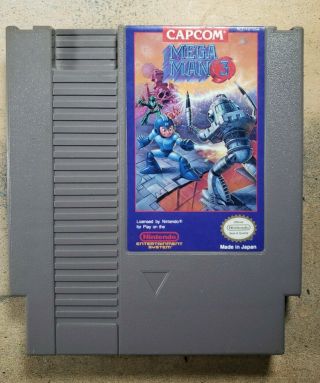 Mega Man 3 Nintendo Nes 1990 Authentic Capcom Video Game Cartridge Vintage