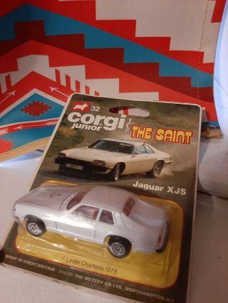 Vintage 1979 1/64 Corgi Die - Cast The Saint Jaguar Xjs Rare Moc