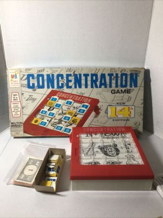 Vintage Concentration Game 14th Edition 1970 Rolomatic Changer Complete.