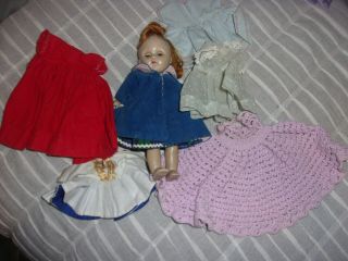 Vintage Doll And Clothes 1950 