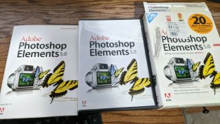 Adobe Photoshop Elements 5.  0 Retail Box - Vintage Software With Tag