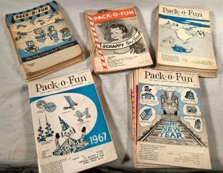 41 Vintage 1950s 60s Issues Of Pack - O - Fun Craft Booklets / Magazines