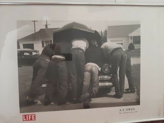 Life " Boys With Their First Car " 1957 A.  Y.  Owen Vintage Denim Jeans Black &white