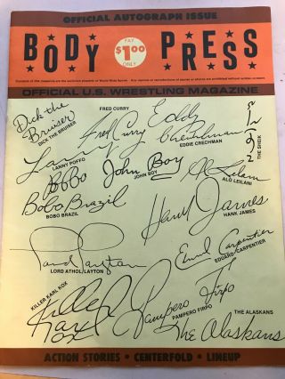 Vintage Detroit Body Press Wrestling Program May 1975 - The Sheik,  More
