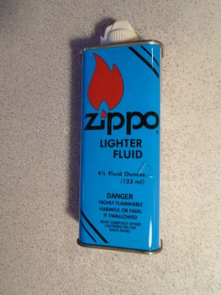 Vintage Zippo Lighter Fluid Oil Handyoiler 4 1/2 Oz.  Empty Tin Oil Collector Can