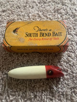 Vintage South Bend Better Bass Oreno 973 Wood Fishing Lure