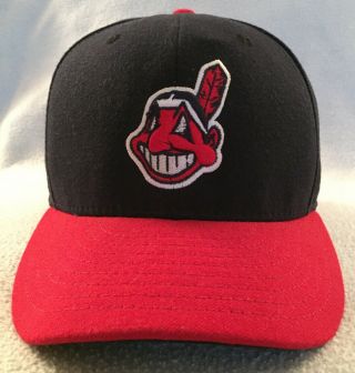 Vintage Cleveland Indians Chief Wahoo Era Authentic Fitted Hat 7 3/8