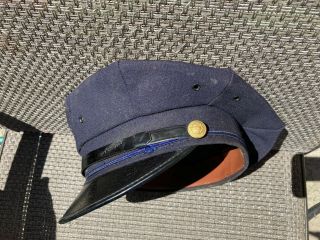 1960 ' s Vintage Chicago RETIRED Police Patrolmam Hat Navy Medium OBSOLETE 3