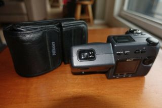 Vintage Nikon Coolpix 990 3.  34mp Digital Camera Leather Case E990rcuk Photo Pc