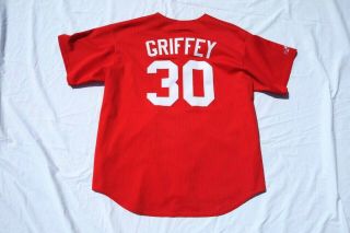 Vintage Authentic Majestic Ken Griffey Jr.  Reds 30 Jersey Xl Sewn On Patches