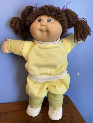1983 Cabbage Patch Kids Doll Coleco Brown Hair Blue Eyes Hm 3 Ok Factgirl