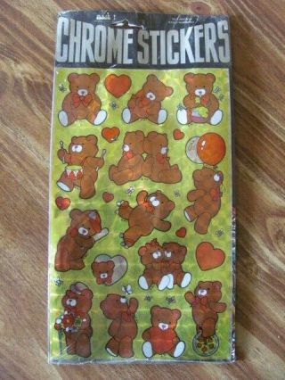 Vintage Mark 1 Chrome Stickers 1983 Teddy Bear / Bears Nip 80s