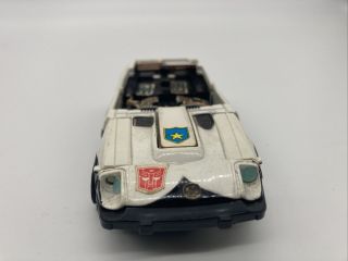 VINTAGE TRANSFORMER POLICE HIGHWAY PATROL CAR PROWL 1982.  Incomplete/For Parts 2