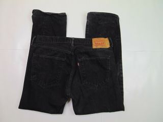 Vtg Levi’s 501 Men 36 X 28 Button Fly Jeans Straight Denim Cotton Black Work