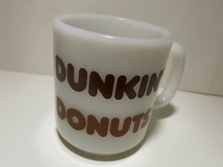 Old Stock Vintage Glasbake Glass Dunkin Donuts Coffee Mug Vintage Logo
