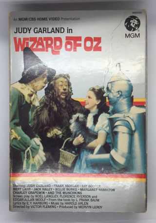 Vintage Betamax Wizard Of Oz Mgm/cbs 1980