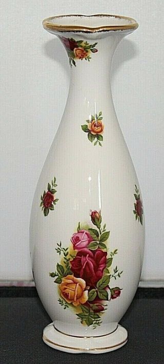 Vintage Royal Albert Tall Bud Vase " Old Country Roses "