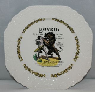 Lord Nelson Pottery - Vintage 8 1/4 " Square Bovril Plate - Vgc