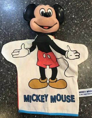 Vintage Disney Mickey Mouse Hand Puppet - Excllent