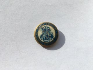C1920 - 30s Vintage Daily Sketch Childrens Birthday Party Member Tin Pin Badge