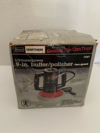 Vintage Craftsman Buffer/polisher Model: 315.  10670 9  & Extra Pads