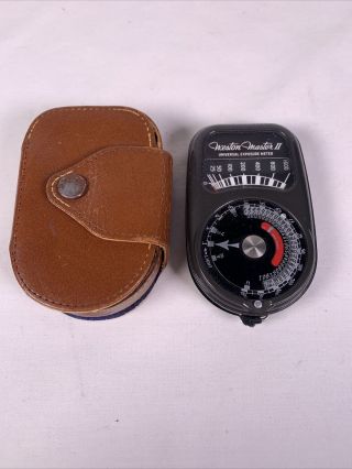 Vintage Weston Master Ii Universal Exposure Meter Model 735 In Leather Case