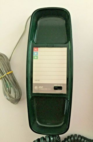 Vintage AT&T Trimline 210 Dark Green Corded Phone,  & Great 3