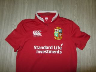 Vintage British Irish Lions Rugby Jersey Shirt M Rare Sewn Red Canterbury Of M