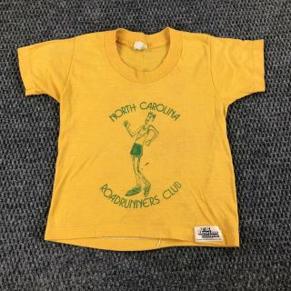 Vintage 90s Single Stitch Graphic Tee T - Shirt Size Toddler 6 - 8 Roadrunners Club