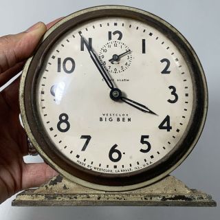 Vtg Westclox Big Ben Alarm Clock With Chime Alarm