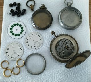Vintage Pocket Watch Movement And Pocket Watch Parts For Spares/repairs