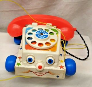Vintage 1961 Fisher Price Chatter Phone Pull Toy