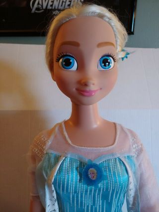 Frozen Elsa Life Size Doll 38 " Disney Huge 3 Ft Shoes & Dress