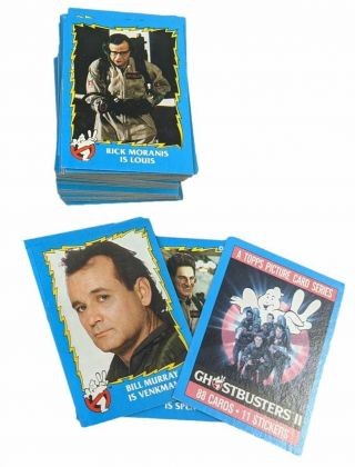 Ghostbusters 2 Vintage 1989 Topps 88 Trading Cards Complete Set
