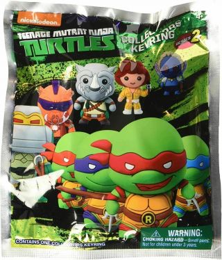 Teenage Mutant Ninja Turtles 3 - D Foam Figural Bag Clip Keyring Blind Bag