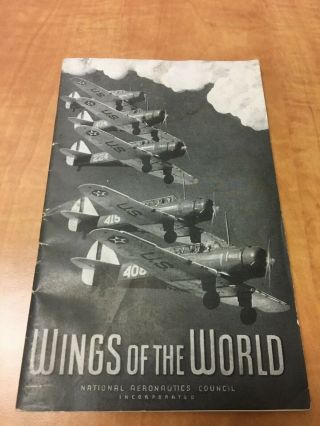 Vintage " Wings Of The World " Wwii 1940 National Aeronautics Council 60 Planes