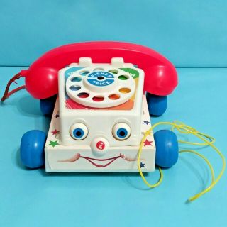 Fisher Price Chatter Phone Pull Toy Telephone Vintage 1985 Edition 747