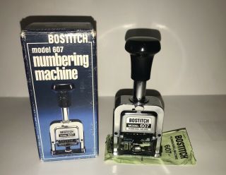 Vintage Bostitch 607 Six Wheel Numbering Machine Stamp