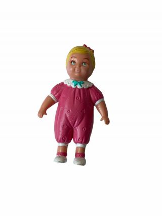 Vtg Fisher - Price Loving Family Dollhouse Baby Girl Mini Figure