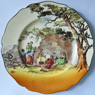Royal Doulton - " The Gleaners " - D6123 Vintage Old English Scenes Cabinet Plate