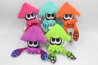 Official Splatoon 2 Squid Plush Toy Keychain Red Yellow Pink Purple Blue 1pc