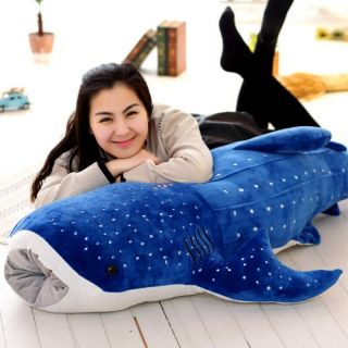 59 " Big Blue Whale Plush Toy Soft Doll Shark Stuffed Animal Pillow Cushion Decor