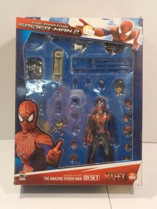 N Mafex Marvel Medicom The Spider - Man Deluxe Dx Figure Set See Photos